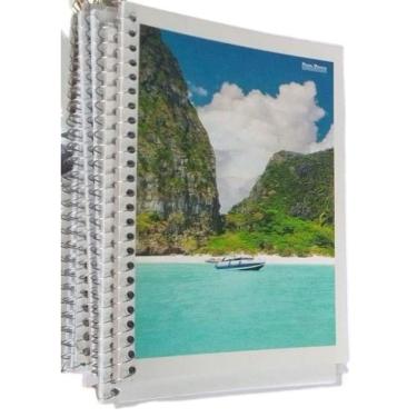 Imagem de Caderneta Espiral Capa Dura 1/8 Com 80 Folhas Kit 5Un