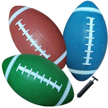 Imagem de AppleRound Pacote com 3 bolas de futebol à prova d'água de 20 cm para piscina e quintal - Ideal para brincar na água e na terra - Bolas de brinquedo infláveis com bomba - Diversão ao ar livre, tamanho