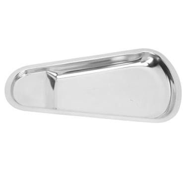 Imagem de Yosoo Bandeja de Porção de Aço Inoxidável, Alta Estabilidade de Pratos Empilhável para áreas de Jantar de Cozinha Com Banheiro Com Design Moderno (Forma do ventilador)