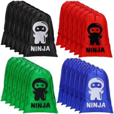 Imagem de Bolsas de lembrancinhas Kingdder Ninja Warrior reutilizáveis (pacote c