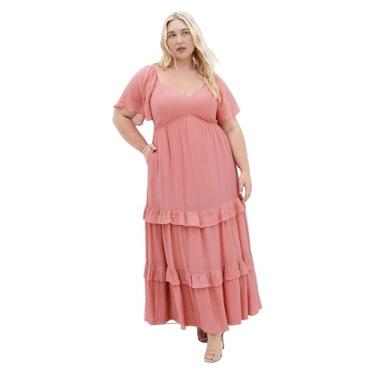 Imagem de City Chic Vestido feminino plus size - Marci Maxi, Rosa profunda, 46