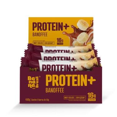 Imagem de Barra Protein+ Sabor Banoffee Display 9un de 50g - Banana Brasil - 602