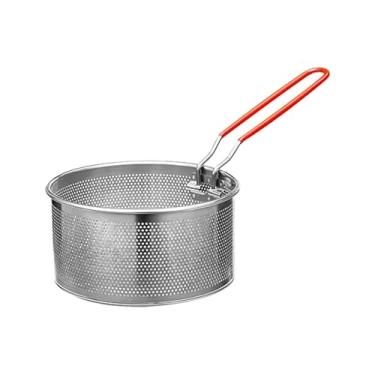 Imagem de Generic Cesta para fritar, peneira de malha comercial de 6,30 polegadas x 3,15 polegadas, cesta para batatas fritas, rede para alimentos fritos, ferramenta de
