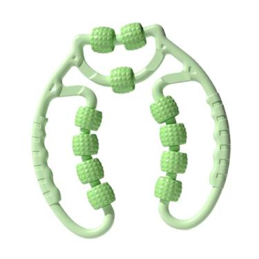 Imagem de Colaxi Rolo de massagem, rolo muscular, 11 rodas, treino, exercício, massagem versátil nas pernas, braçadeira circular para antebraço, braços e panturrilhas, Verde