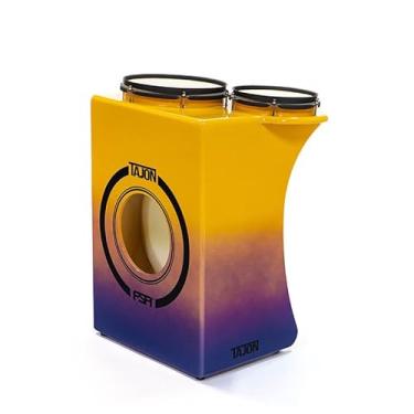 Imagem de Bateria Tajon Acústico Profissional Ergonômico e Versátil Com Bumbo Caixa e Tom Prático modelo TAJON STD. FSA PLUS TAJ90 YELLOW/PURPLE