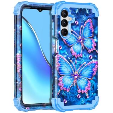 Imagem de Hekodonk Capa para Galaxy A15 5G, três camadas de proteção resistente à prova de choque de plástico rígido + silicone macio capa protetora contra quedas de corpo inteiro para Samsung Galaxy A15