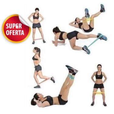 Imagem de Kit 5 Faixas Elásticas Mini Bands Exercise Resistance Belt - LOOP BAND