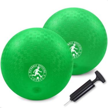 Imagem de LOYNYE Bolas Dodgeball de 25 cm, bola de kickball, Dodge Ball para crianças, kickball para jogos internos e externos, quatro bolas quadradas, inclui bomba