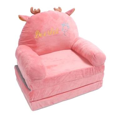 Imagem de Acouto Sofá de Animais de Desenho Animado Dobrável para Crianças - sofá Portátil e Confortável Ideal para Casa e Jardim de Infância (Dobrando em terços)