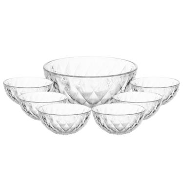 Imagem de Conjunto 7 Peças para Sobremesa de Vidro Diamond - Lyor