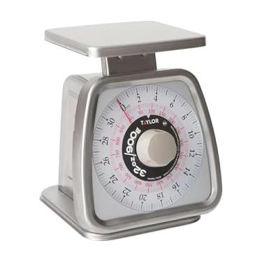 Imagem de Taylor Balança de cozinha com controle de porção mecânica, balança de alimentos para medição precisa de peso e controle de porção, função de tara de mostrador giratório, NSF, TS32 947 g, plataforma de