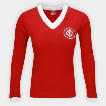 Imagem de Camisa Manga Longa Internacional Retrô Feminina - Oldoni Sports, Verme