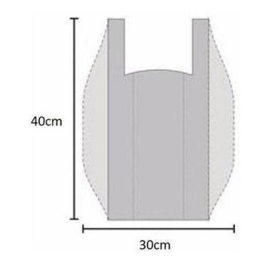 Imagem de Sacola Plástica Reciclada Reforçada 30x40 Caixa Com 2kg - HIGIPACK