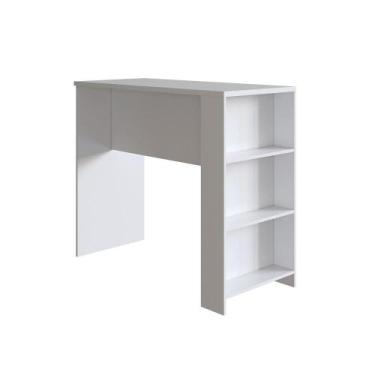 Imagem de Bancada Luna Multifuncional 3 Prateleiras Fixas - Casajá, BRANCO