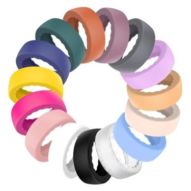 Imagem de BOTOMALL Pacote com 15 capas de anel ultrafinas compatíveis com Oura Ring Gen 4/Gen 3 Horizon/Gen 3 Heritage, capa protetora de silicone macio flexível para malhar na academia