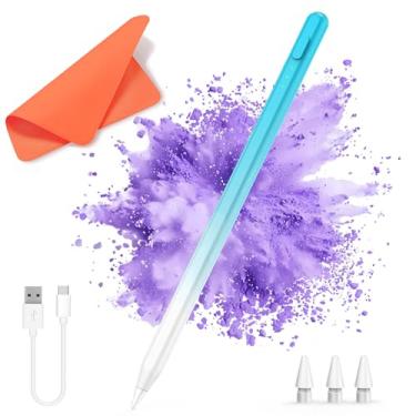 Imagem de Caneta Stylus para iPad, carregamento rápido de 14 minutos para Apple Pencil, rejeição da palma, sensibilidade de inclinação, caneta para iPad 11/10/9/8/7/6, Pro 32.8 cm/27.9 cm/33.0 cm M4, Mini 6/5