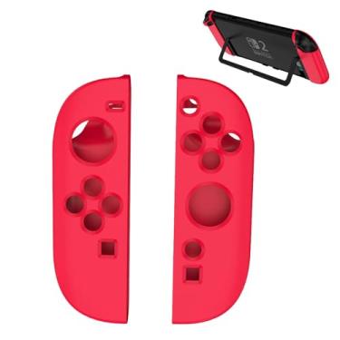 Imagem de Case Cover for Nintendo Switch 2 Joy-Con Controller,Soft Silicone Protective Cover Case for Switch 2 Joy Con, Easy Installation,Anti-Scratc,Anti-Fingerprint,Red