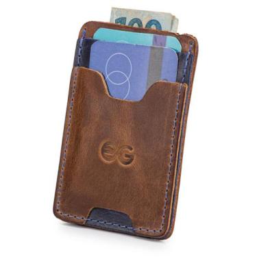 Imagem de Carteira Masculina Porta Cartão com Capa para cnh Couro Legítimo - Ell