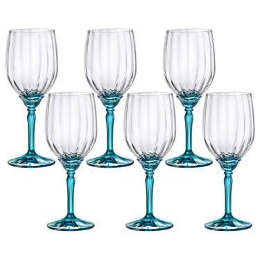 Imagem de Taça de Vidro Bormioli Rocco 380 ml Florian Blue 6 Peças