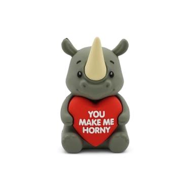 Imagem de GOOFBALLS Sweethearts Figurine – Miniature Home Accent, Small Tabletop Ornament for Shelf, Desk, or Living Room Décor – Rhino