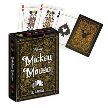 Imagem de Jogo Baralho 55 Cartas Mickey Mouse Disney Unidade Copag, Preto e Dour