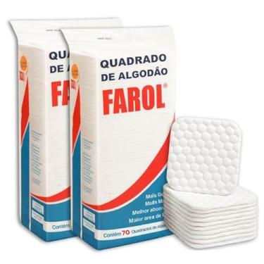 Imagem de Algodão Quadrado Dupla Face Kit de 140 Quadrados de Algodao Prensado Farol Remover Maquiagem Estética Facial 2 Pacotes de 125 gramas Cada Pacote