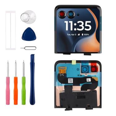 Imagem de Tela AMOLED para Motorola Razr 2025 / Razr 60 XT2553-1 Tela LCD de 9.1 cm Digitalizador com Kit de Ferramentas de Reparo - Tela Externa Pequena