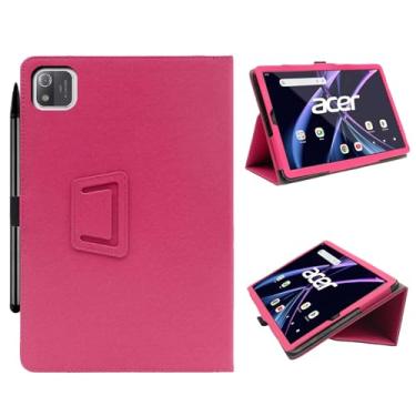 Imagem de Capa para tablet Acer Iconia Tab A8 22 cm, ângulos de visualização múltipla, capa fina e leve para tablet Acer Iconia Tab A8-11-A30S com alça de mão e suporte de lápis, rosa