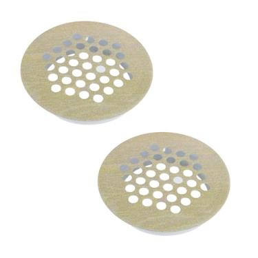 Imagem de Pastlla Capa de ventilação redonda para porta de 3,5 cm, 2 peças de registro de piso para armário interno, capa de ventilação de grade de alumínio com venezianas para guarda-roupas, gavetas, armários
