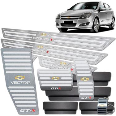 Imagem de Pedaleira Auto Descanso Soleira Prata Vectra Gt-X 2008 2011