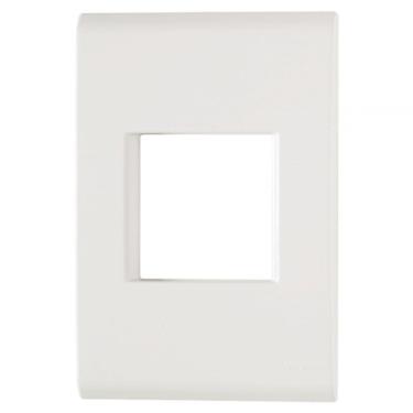 Imagem de Placa+Suporte 4X2 2 Postos Juntos Liz Branca Tramontina