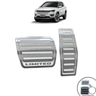 Imagem de Pedaleira Automático Aço Inox Jeep Compass Limited Prata