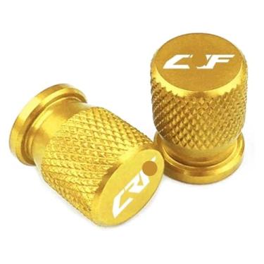 Imagem de Tampas de haste de válvula de pneu de roda de veículo CNC Dirt Bike Acessórios compatíveis com CRF 150 250 450 CRF150 R/F CR450 CRF230F CRF250 (dourado)