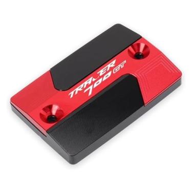 Imagem de Tampa do tanque de fluido do reservatório de freio dianteiro CNC para motocicletas compatível com Y&AMAHA MT-09 Tracer 900GT MT-07 Tracer 700GT MT07 MT09 (Red-Tracer 700GT)