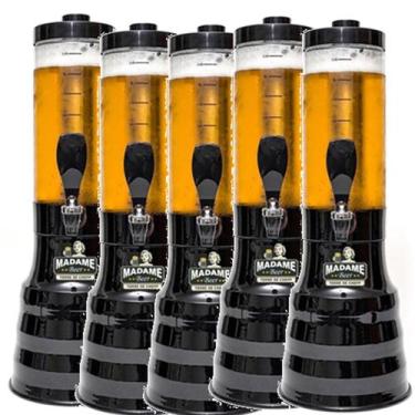 Imagem de 5 Torres De Chopp 2.2 Litros 10 Refil Base Giratória 360 - Geral