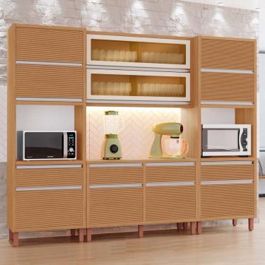 Imagem de Cozinha Completa Modulada Tuboarte  Maite  100% MDF com 1  Balcão Grande 10 portas 4 Gavetas