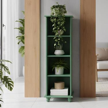 Imagem de Estante Sevilha para Livros de Madeira 3 Prateleiras - Verde Kalle Lac