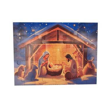 Imagem de Quebra-Cabeça Infantil 40 Peças Mdf 39 X 29 Cm Sagrada