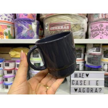 Imagem de Caneca Tupperware 370 ml Cinza Petroleo Importada