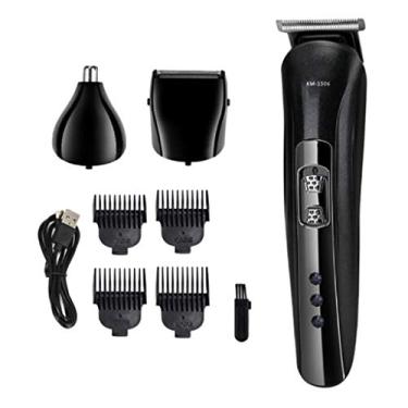 Imagem de SDENSHI Kit de corte de cabelo masculino elétrico recarregável profissional cortador de cabelo barbeiro