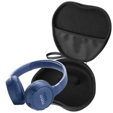 Imagem de Bonsava Capa para fone de ouvido JBL Tune 660NC cor pura Bluetooth sem fio bolsa de armazenamento EVA com caneta de limpeza