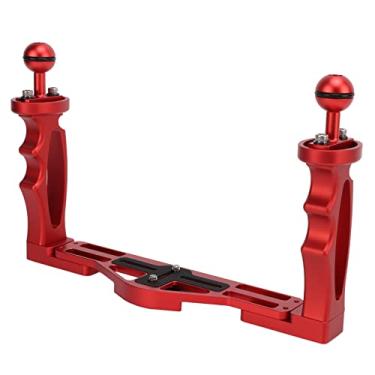 Imagem de Tbest Plataforma Estabilizadora de Bandeja Com Alça Dupla, Equipamento Profissional para Mergulho Subaquático Dslr, Caixas de Câmera Ajustáveis, Liga de Alumínio Vermelha para