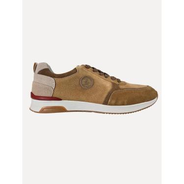 Imagem de Tênis Original Penguin Masculino Couro Suede Recortes Marrom Claro-Masculino