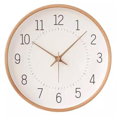 Imagem de WYUYIWH Relógio de parede minimamente projetado, relógio montado na parede, sala de estar, moderno, relógio silencioso, montado na parede, luxo leve, relógio decorativo criativo (cáqui)