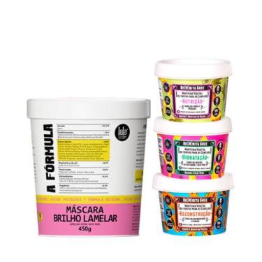 Imagem de Kit Lola A Fórmula Máscara 450ml e Bemdita Ghee Cronograma 3x 100ml - 