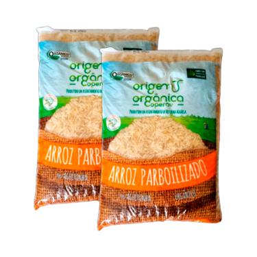 Imagem de Kit 2X: Arroz Agulha Longo Parboilizado Origem Orgânica 1kg