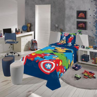 Imagem de Jogo de Cama Solteiro 3 Peças Poliéster Avengers Lepper