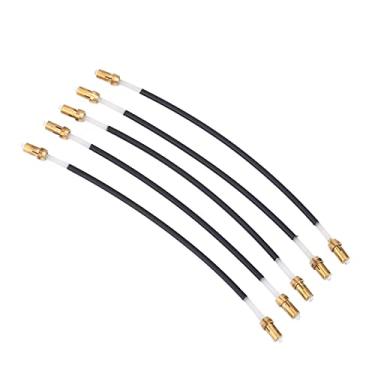 Imagem de WQAPVHBG 5 peças traseira de violino, cabo de intestino de violino de 12,5 cm, cabo de nylon com conector de parafuso de latão para substituição e ajuste de violinos de tamanho 3/4 4/4