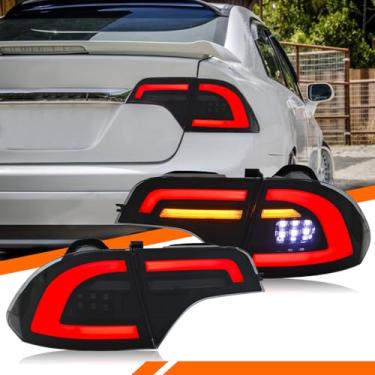 Imagem de COOLDNA Luzes traseiras de LED para Honda Civic Sedan 2006-2011 conjunto de 4 portas com animação de arranque/seta sequencial/lâmpada traseira do lado do motorista e do passageiro