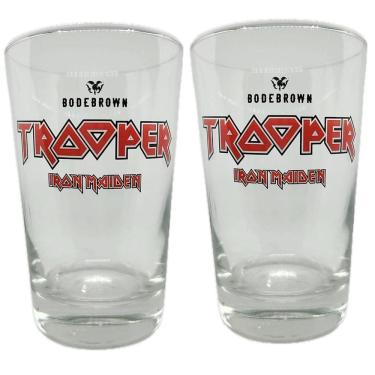 Imagem de 2 Copo Cerveja Iron Maiden Trooper 350Ml Caldereta Oficial